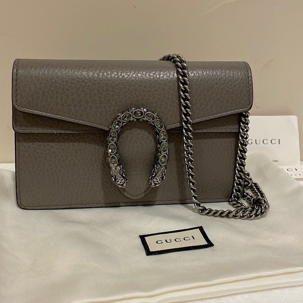Gucci Dionysus Super Mini Bag - Grey (rare color)